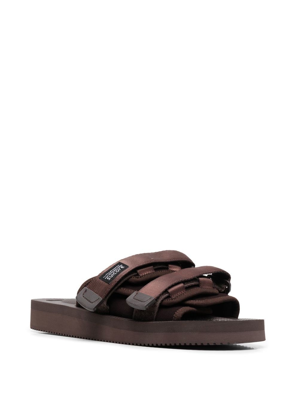 Shop Suicoke Open-toe Touch-strap Sandals In Brown
