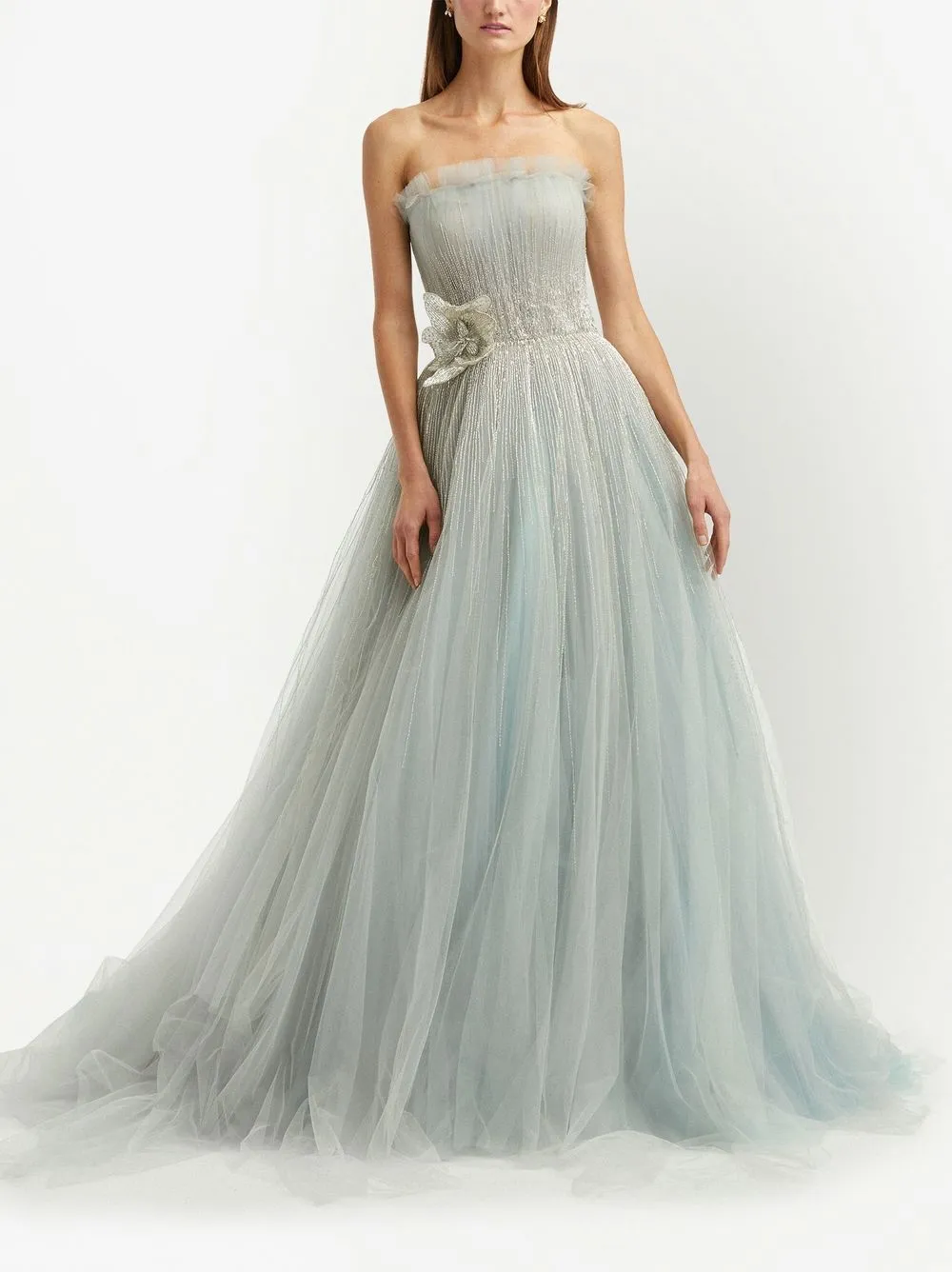 Oscar de la Renta Strapless avondjurk - Grijs