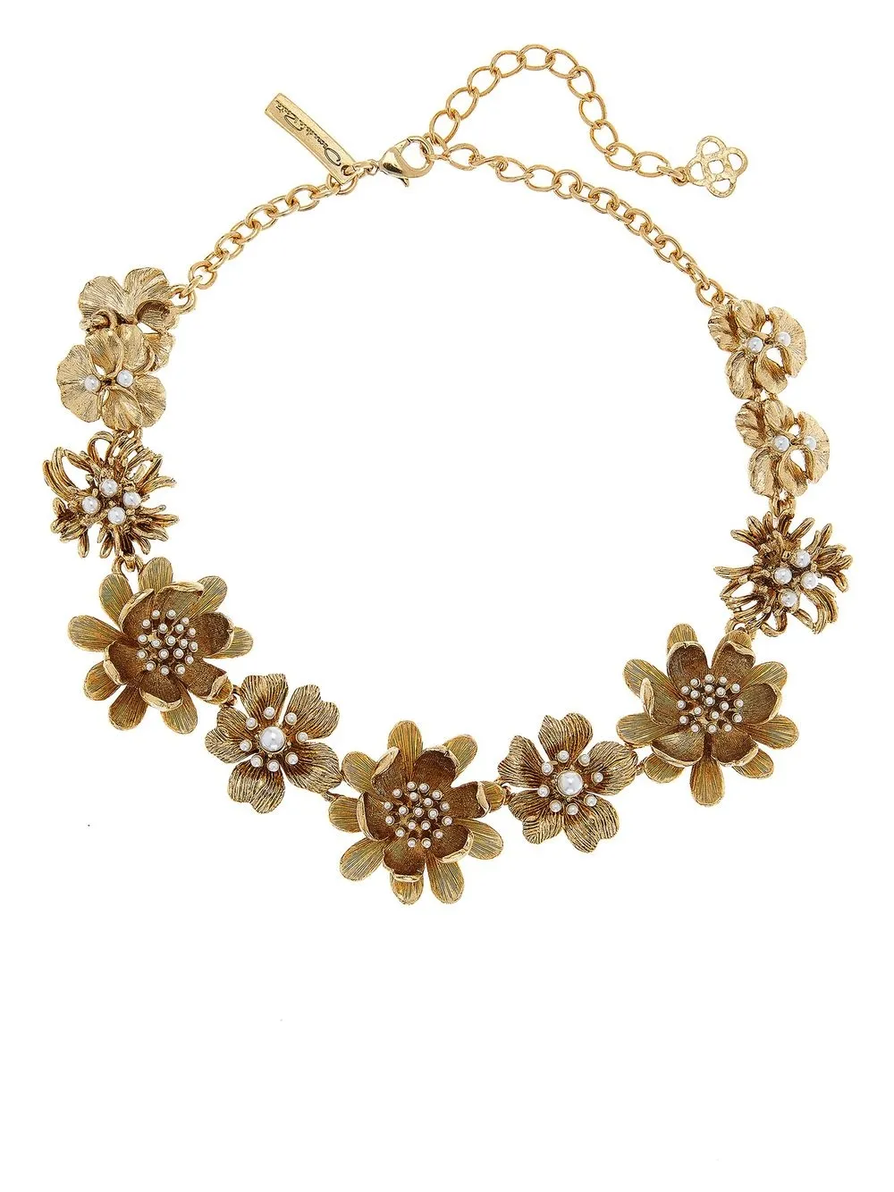 

Oscar de la Renta collar Flower Pearl - Dorado