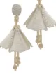 Oscar de la Renta woven flower-pendant earrings