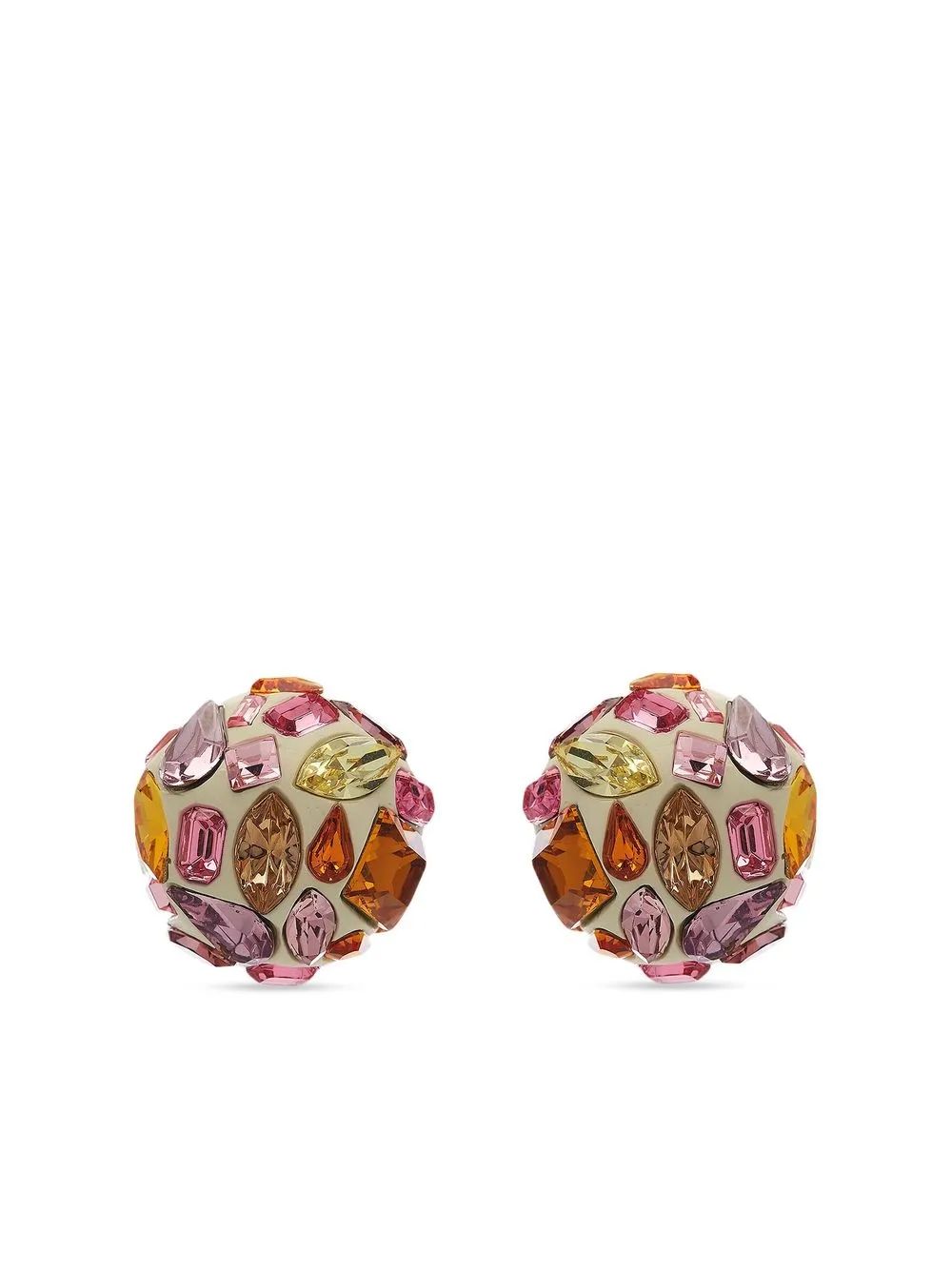 

Oscar de la Renta aretes con apliques de cristal - Multicolor
