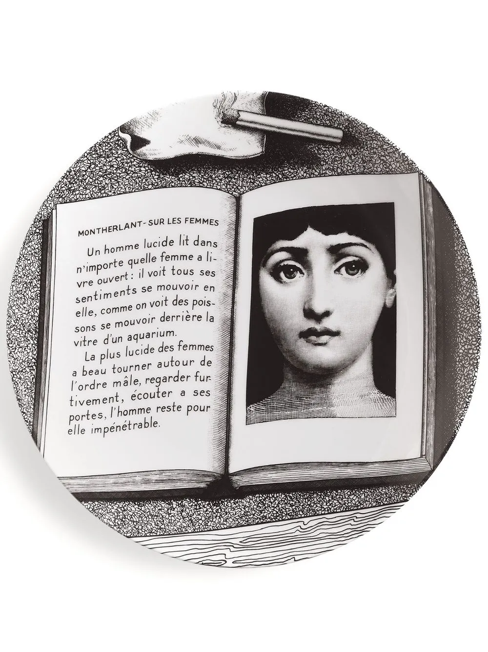 

Fornasetti plato Tema e Variazioni n.201 - Blanco