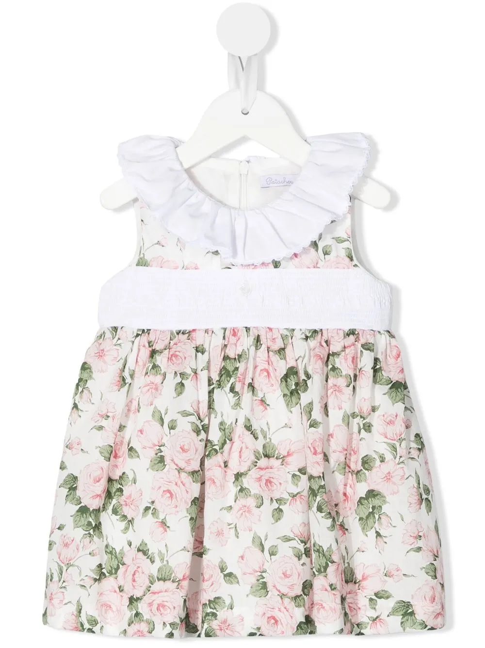 

Patachou vestido con estampado floral y ribetes de volantes - Blanco