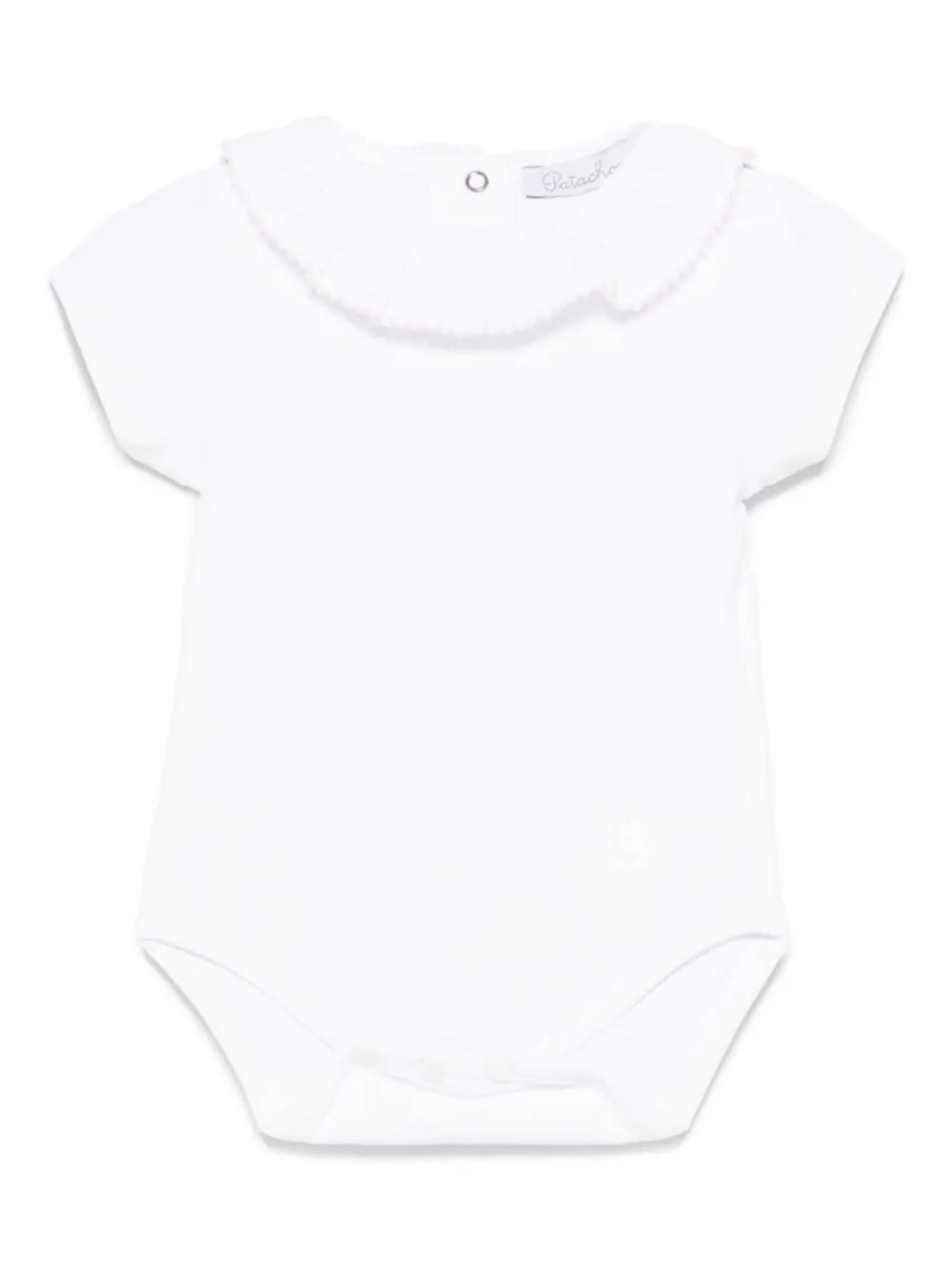 Patachou ruffled-collar body - White