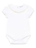 Patachou ruffled-collar body - White