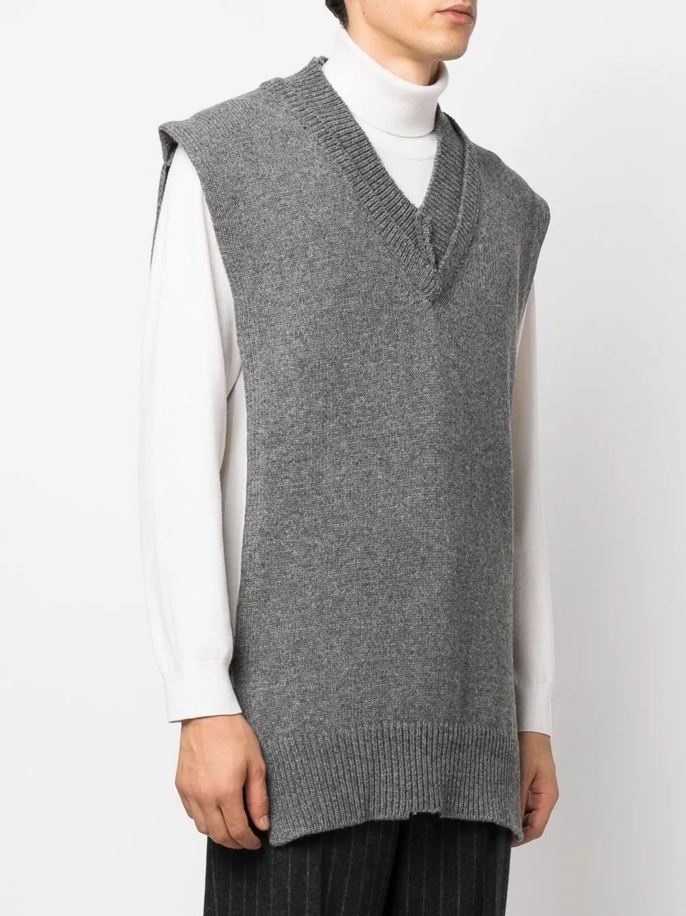 Maison Margiela Gray Layered Sweater