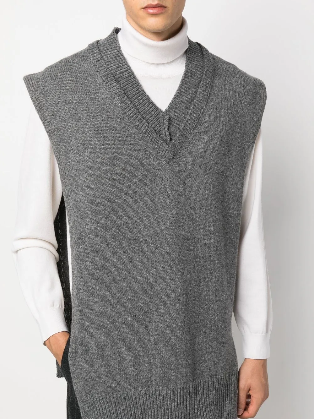 layered knitted vest