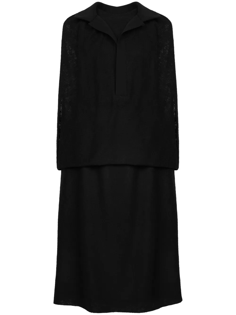 Maison Margiela Oversized Midi Dress In Schwarz