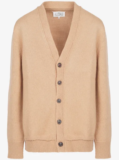 Maison Margiela V-neck elbow-patch cardigan