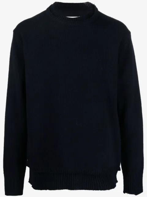 Maison Margiela elbow-patch knitted jumper