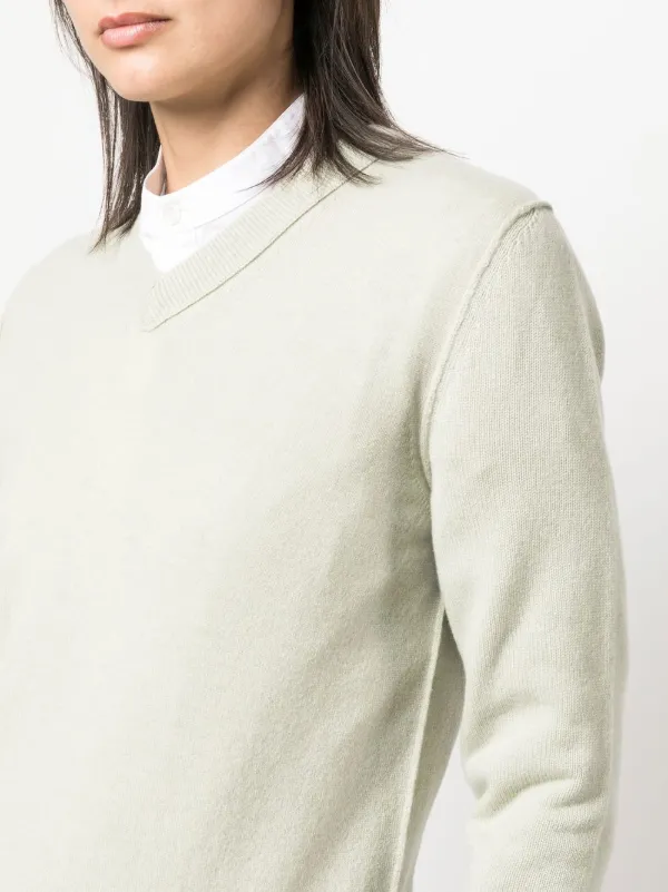Maison Margiela Vネック カシミアセーター | グリーン