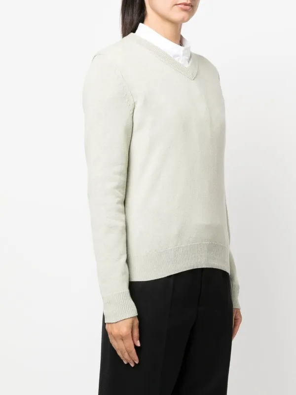 Maison Margiela Vネック カシミアセーター | グリーン | FARFETCH JP