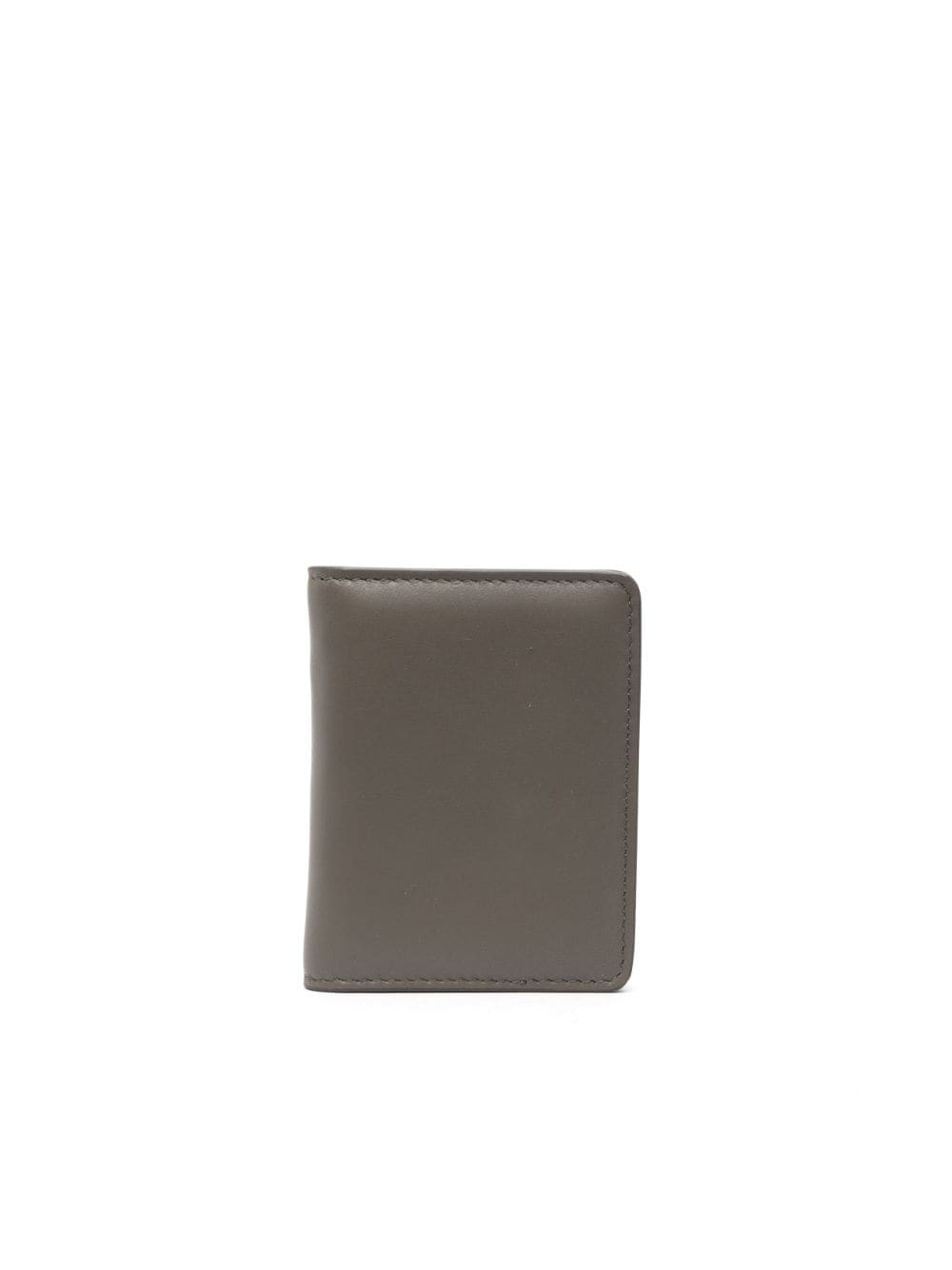 Maison Margiela Four-stitch Leather Cardholder In Grey