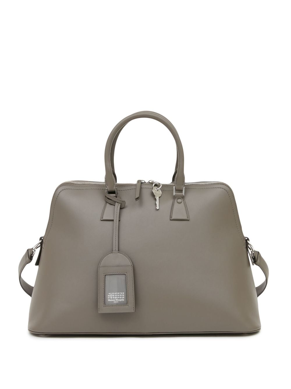 Maison Margiela 5ac Leather Shoulder Bag In Grey