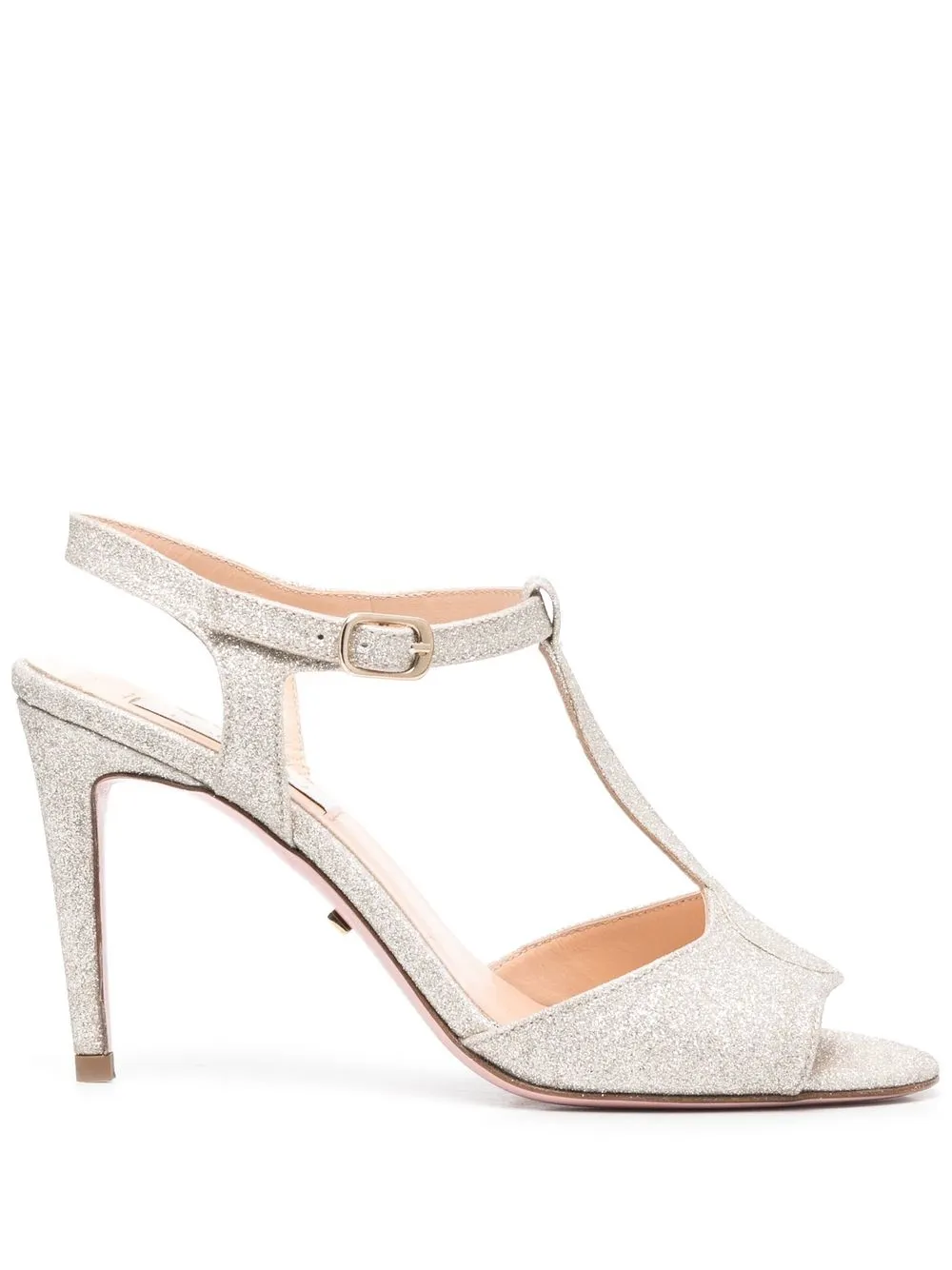 

Loulou T-bar metallic sandals - Neutrals