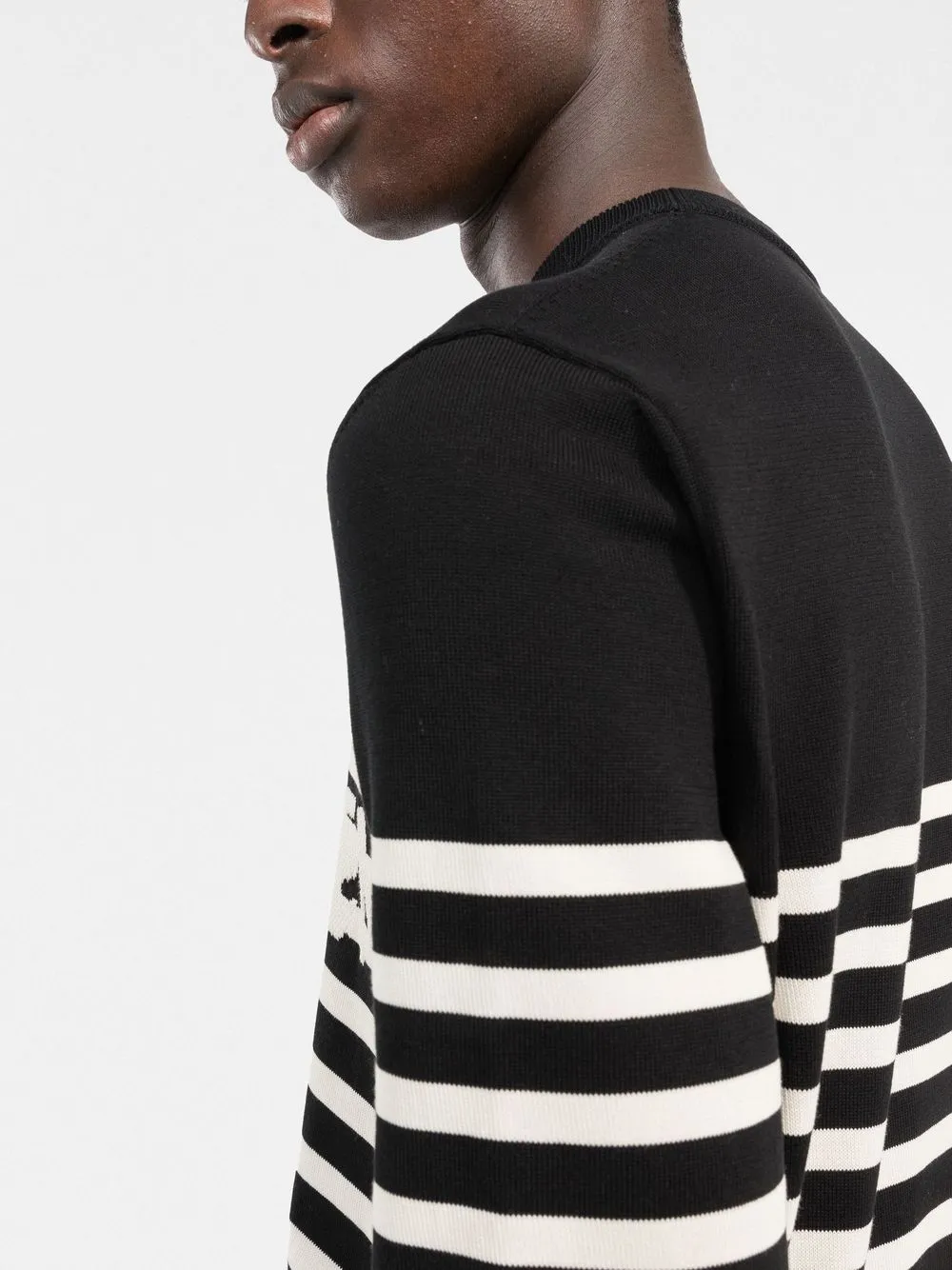 Alexander McQueen logo-knit Striped Cotton Jumper - Farfetch
