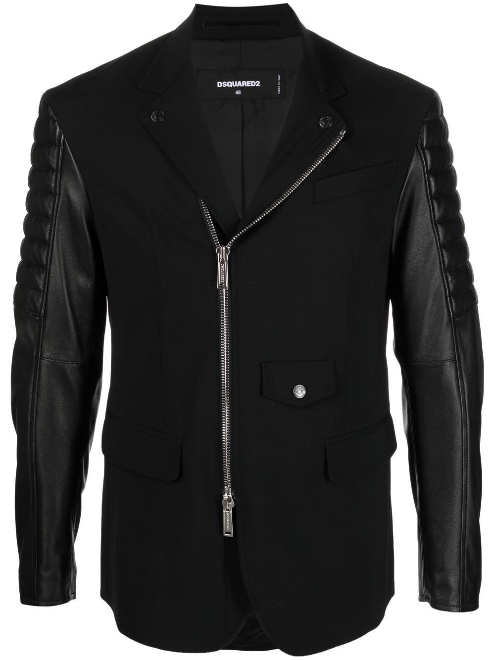 DSQUARED2 x Ibrahimović hybrid biker jacket - Black