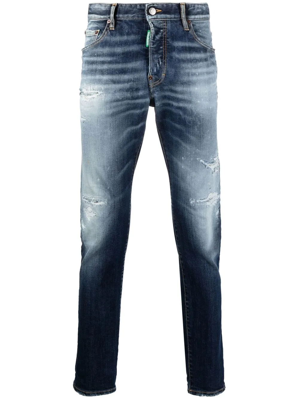 

Dsquared2 jeans slim con efecto envejecido - Azul