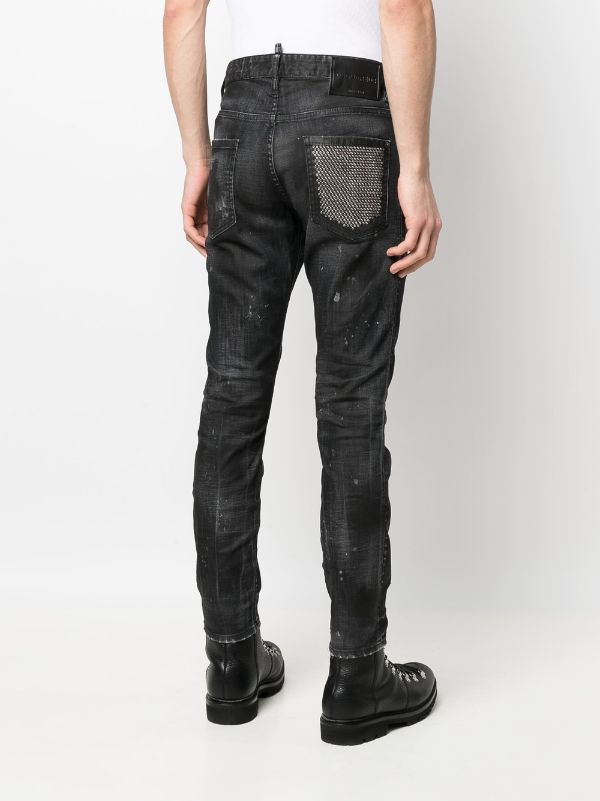 Diesel black shop gold jeans