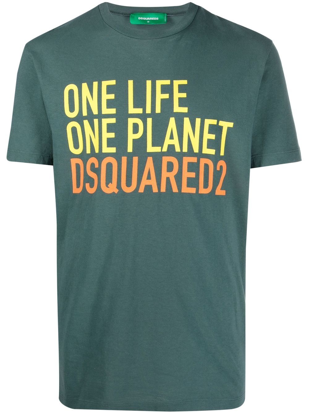 

Dsquared2 slogan-print cotton T-shirt - Green