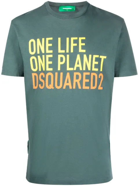 DSQUARED2 slogan-print cotton T-shirt