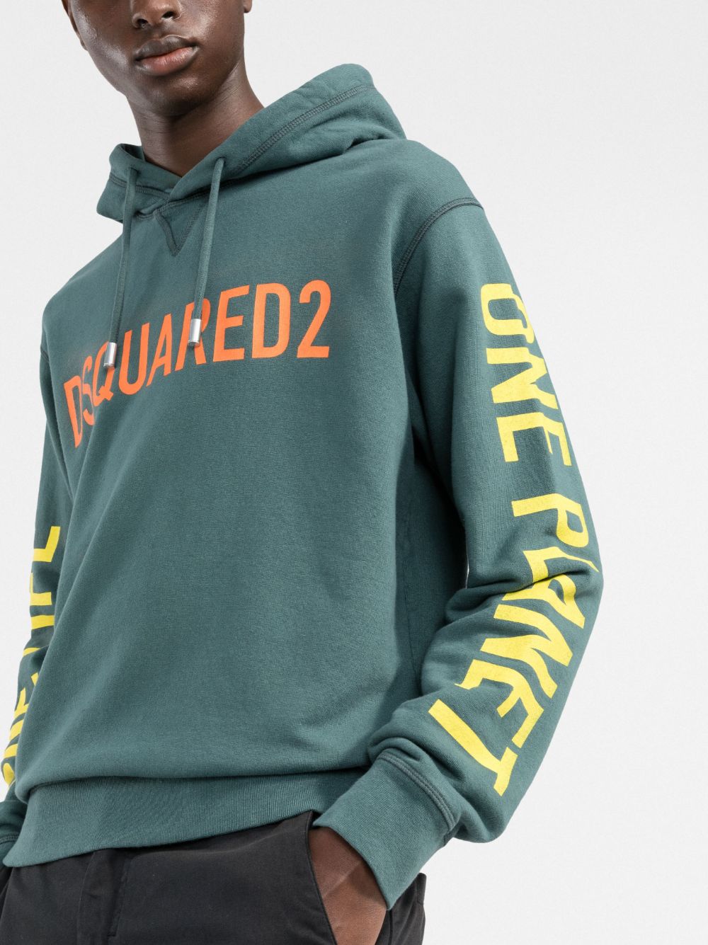 DSQUARED2 slogan-print cotton hoodie Men