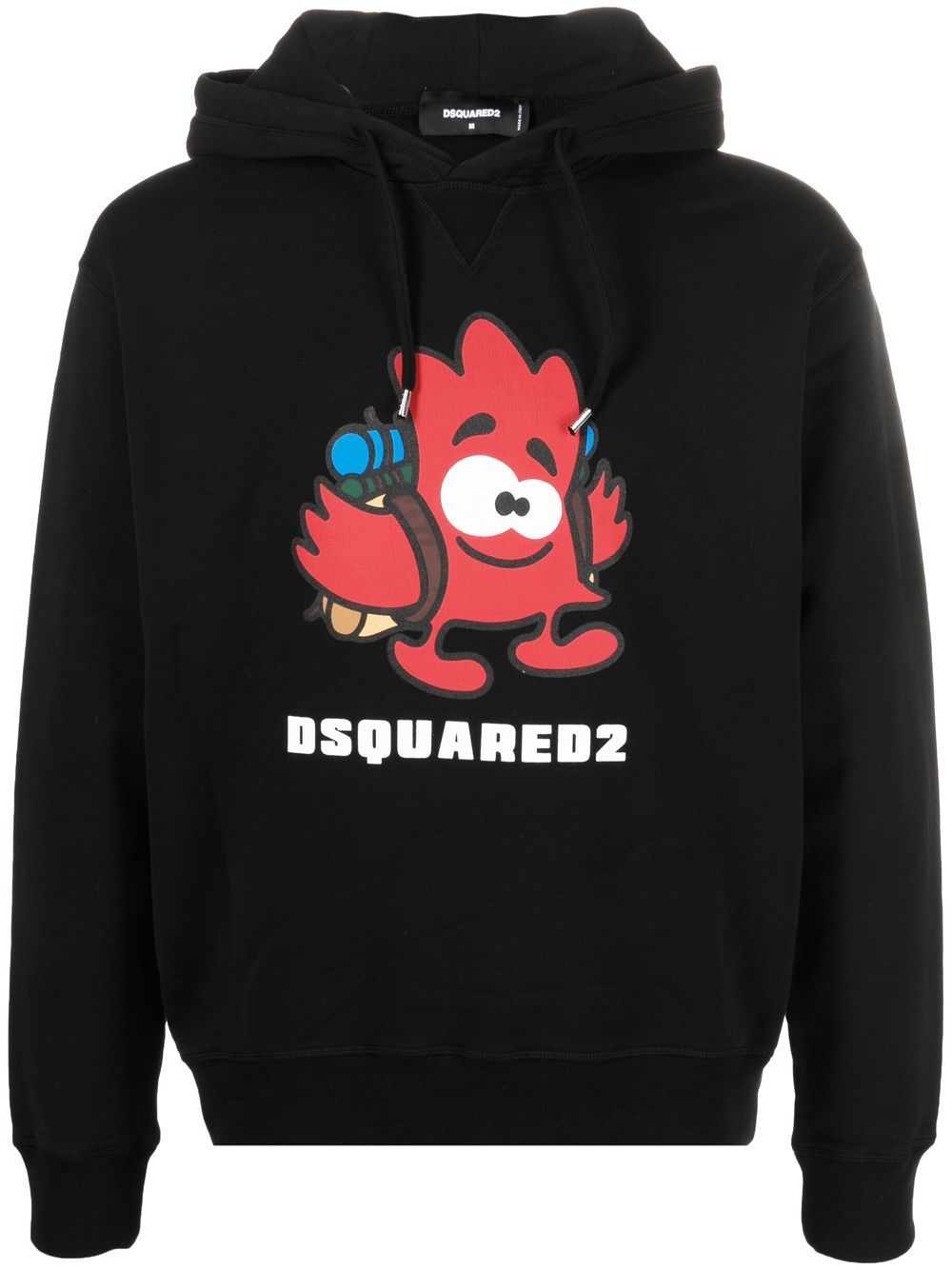 

Dsquared2 logo-print detail hoodie - Black