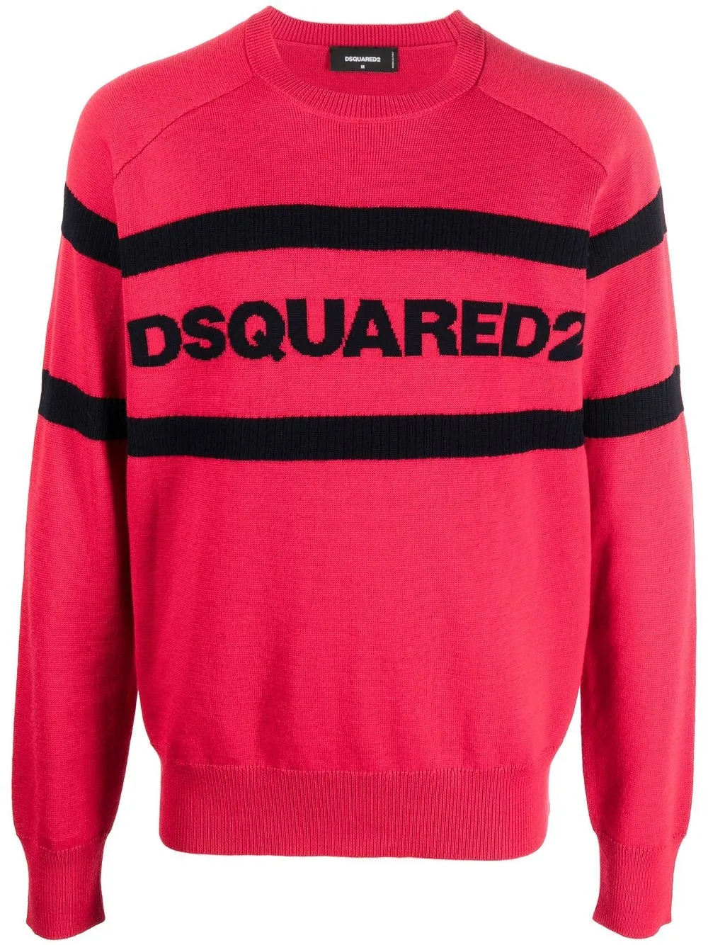 

Dsquared2 suéter tejido con logo en intarsia - Rojo