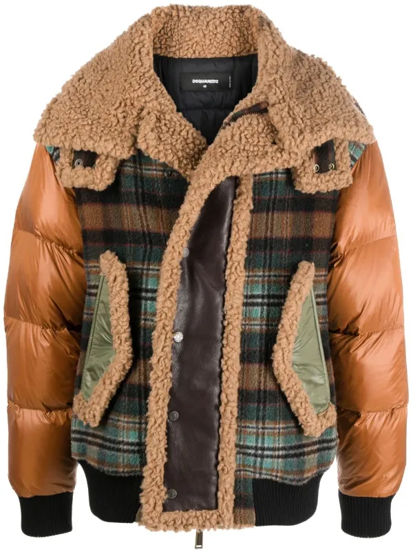 Dsquared2 Hybrid Padded Check Jacket 