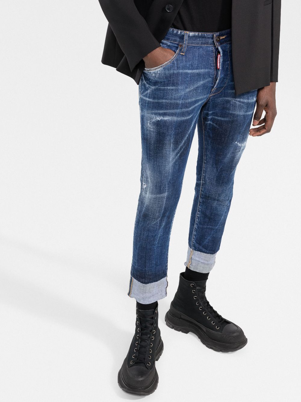 DSQUARED2 distressed-effect cropped jeans Men