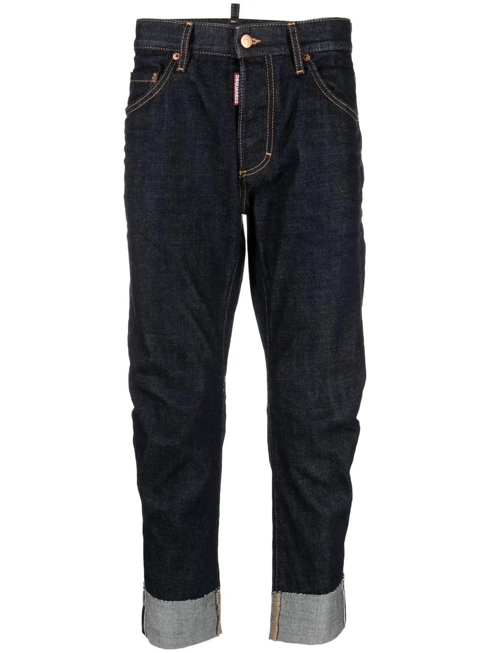 

Dsquared2 jeans slim con vuelta en el dobladillo - Azul