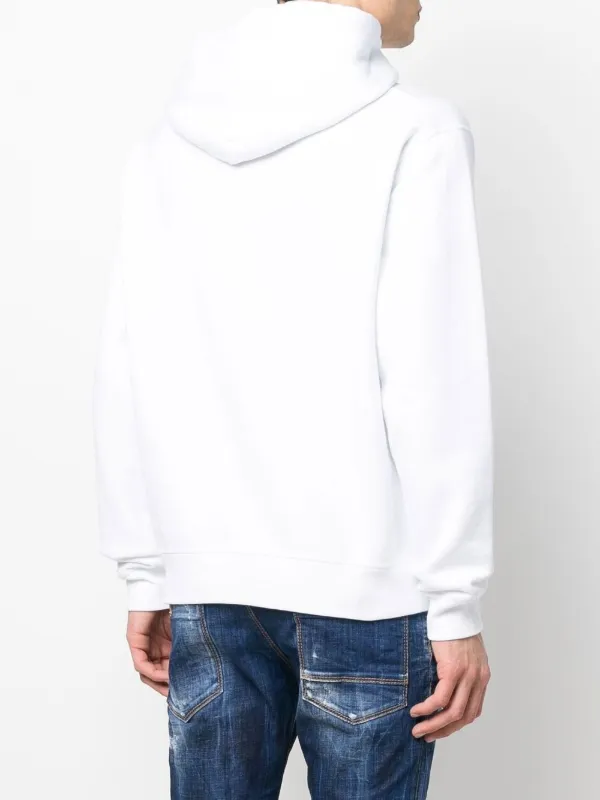【送料&関税込】Dsquared2 Graphic Printed Drawstring Hoodie DSQUARED2 graphic-print Drawstring Hoodie | White | FARFETCH