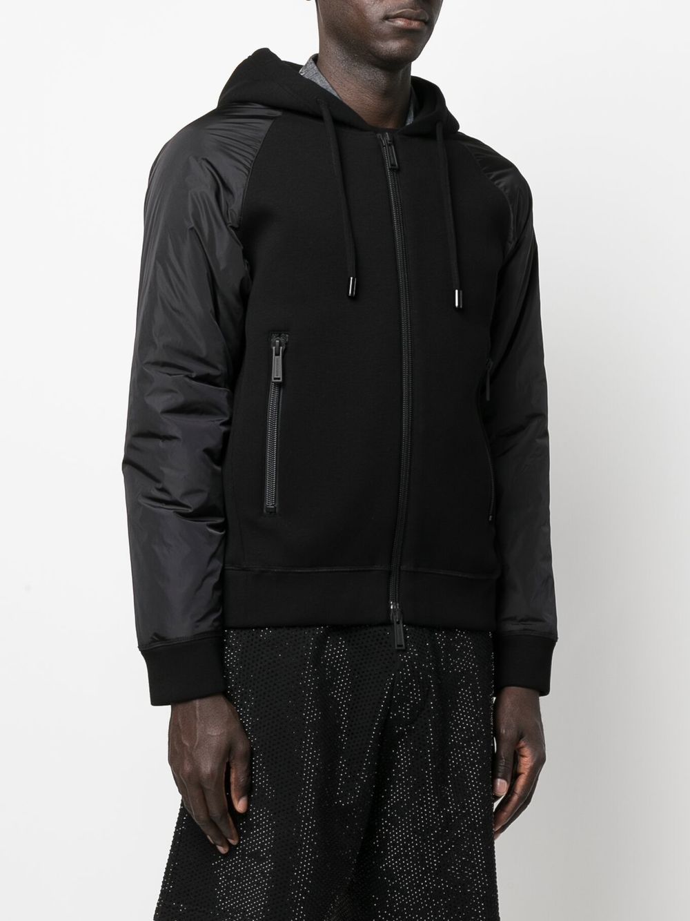 Affordable DSQUARED2 hybrid zip-up hoodie Men