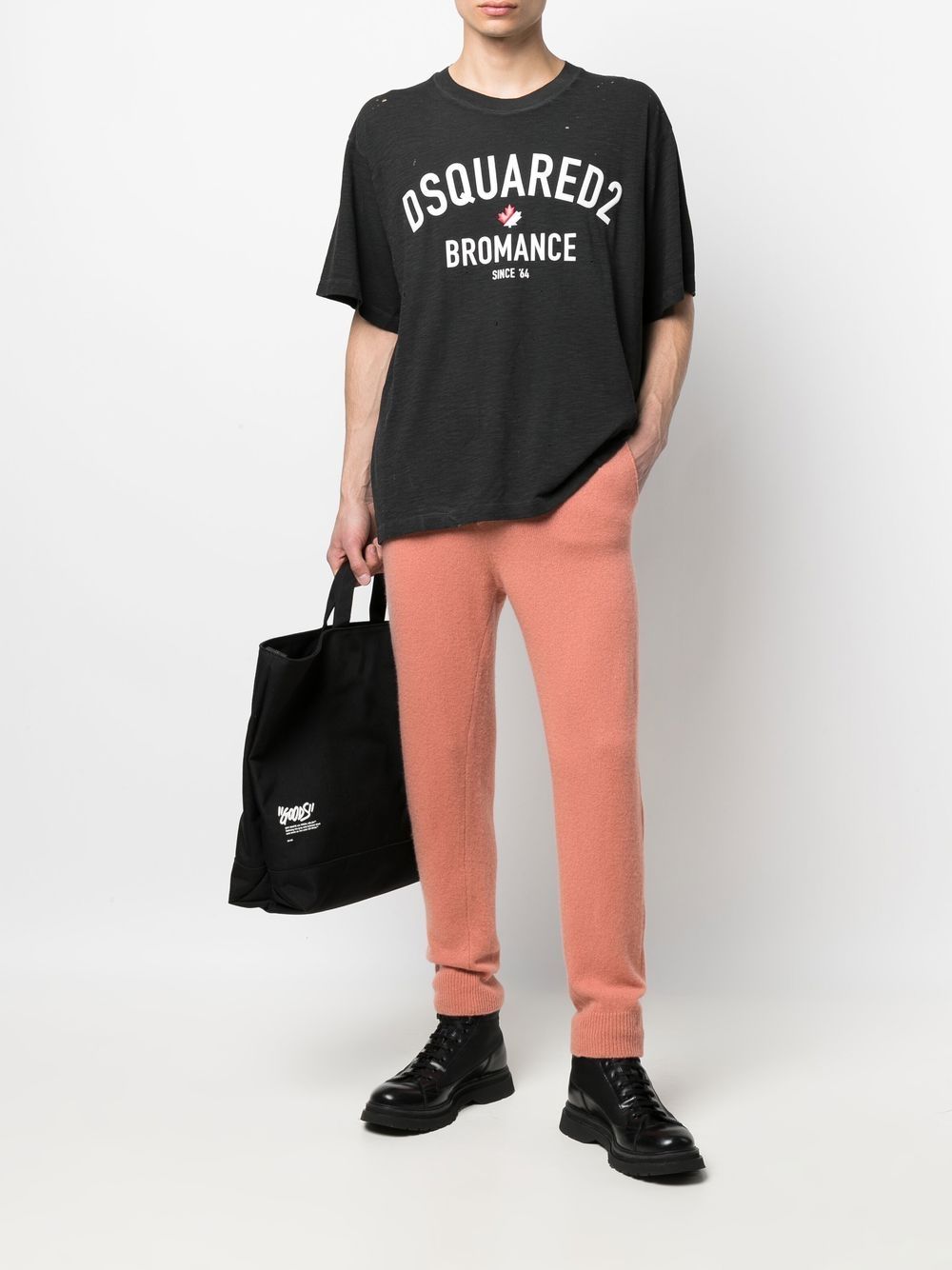 Dsquared2 T-shirt met logoprint - Zwart