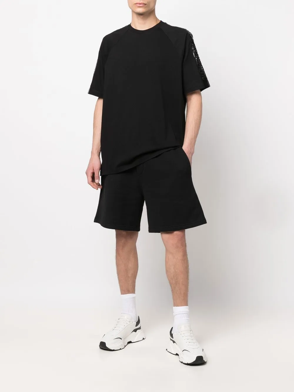Dsquared2 T-shirt met logo afwerking - Zwart
