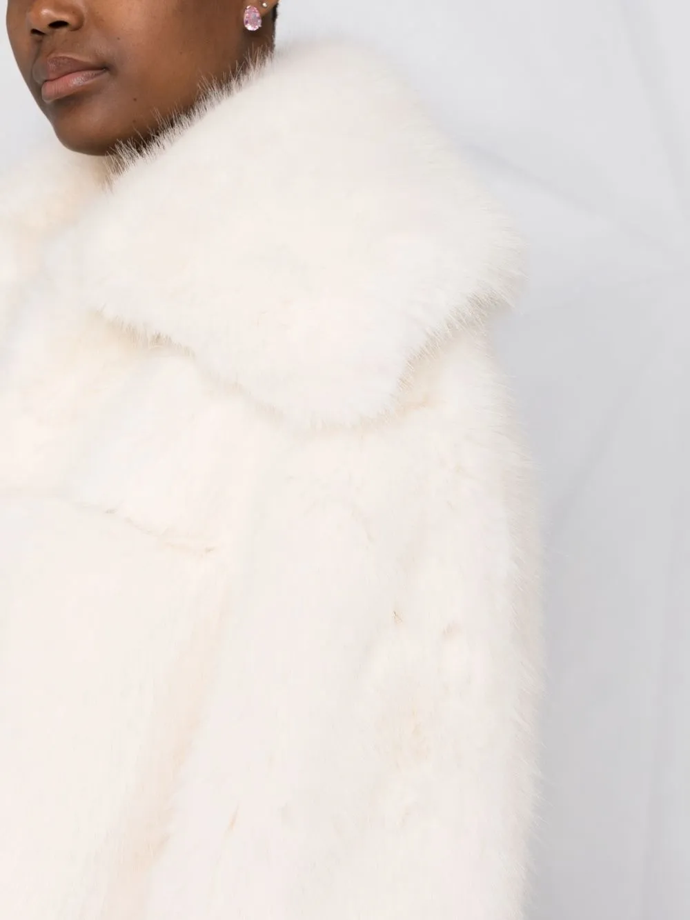  Dsquared2 Faux-fur Oversized Coat - White 