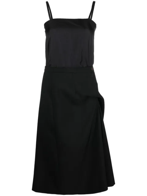 Maison Margiela square-neck wool midi dress