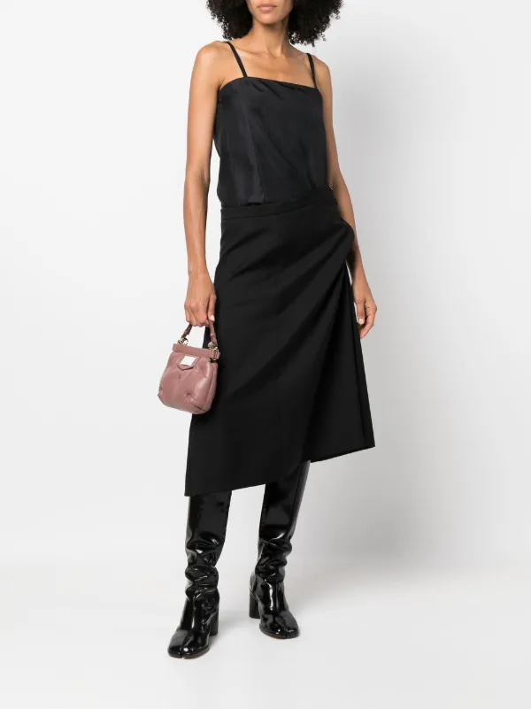 MAISON MARGIELA★素敵！Wool-felt midi dress Maison Margiela Reworked Wool Midi Dress | Black | FARFETCH