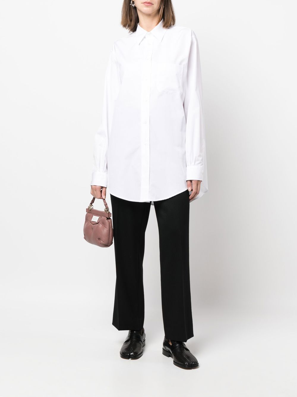 Image 2 of Maison Margiela longline poplin shirt