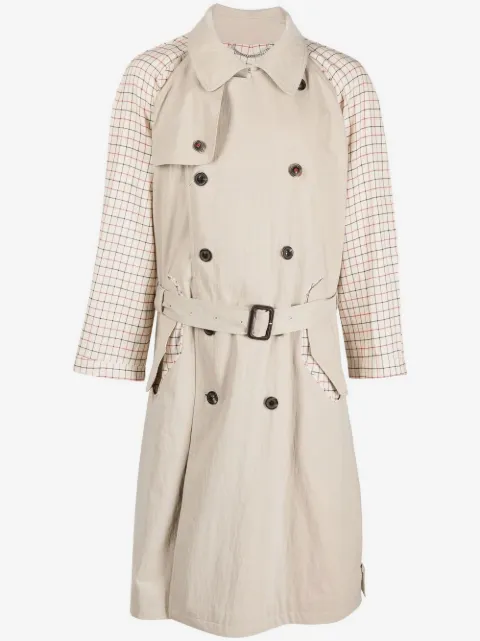 Maison Margiela trench Spliced à taille ceinturée