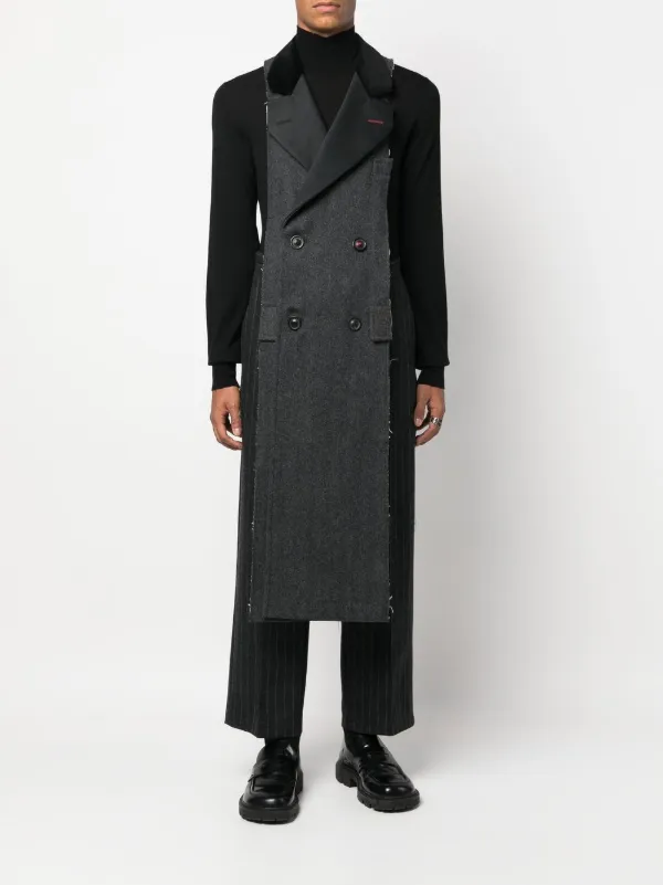 Maison Margiela ノースリーブ トレンチコート ブルー｜ファッション