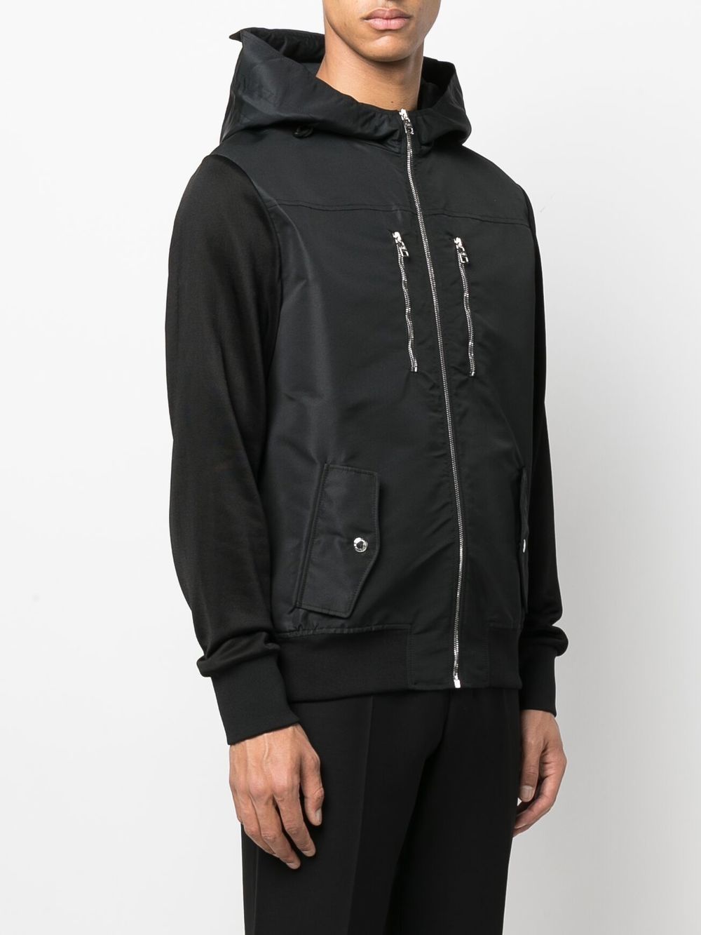 Alexander McQueen contrast-panel zip-up hoodie Men