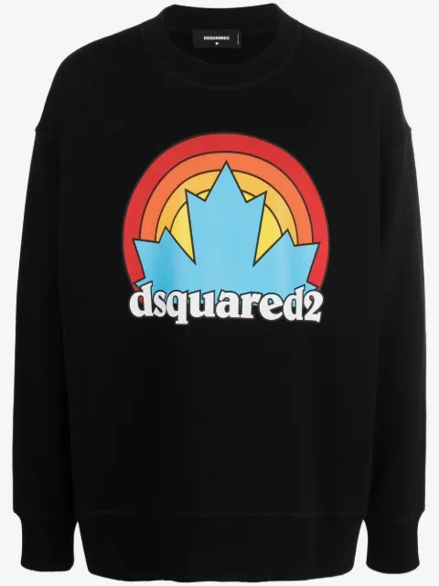 DSQUARED2 logo-print cotton sweatshirt