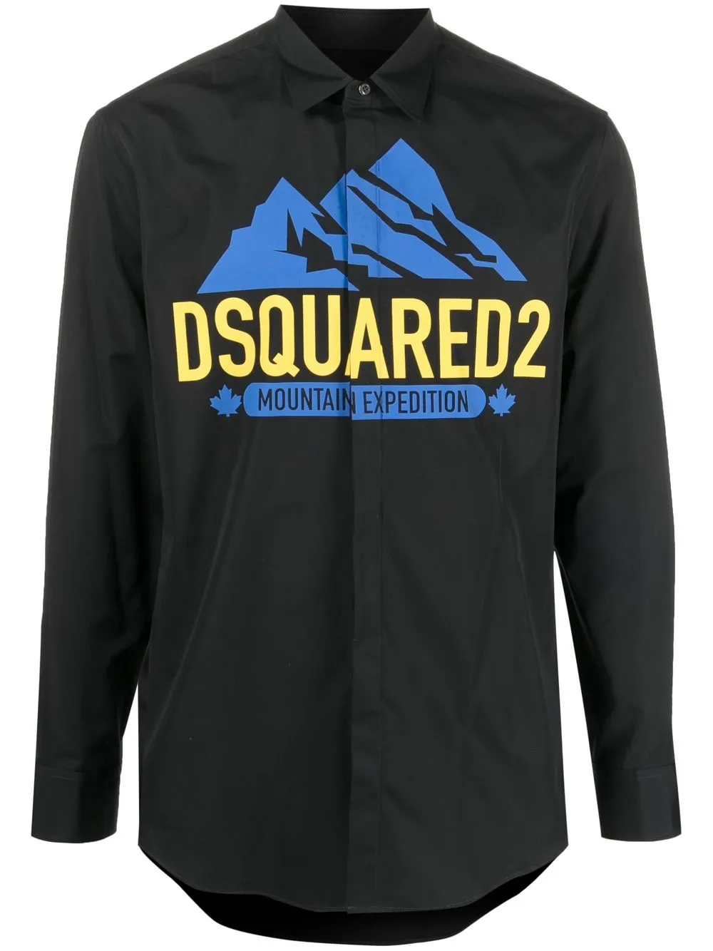 

Dsquared2 camisa con botones y logo estampado - Negro