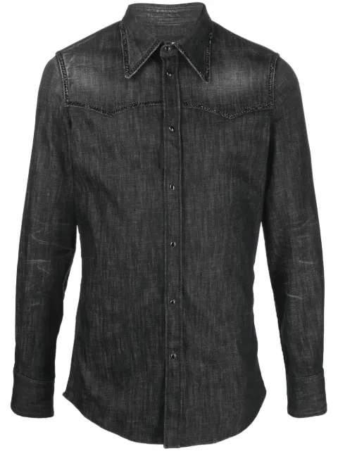 Dsquared2 pointed-collar denim shirt
