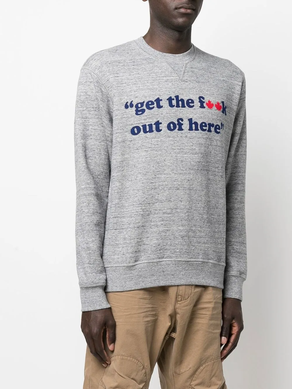  Dsquared2 Meliertes Sweatshirt   Grau 