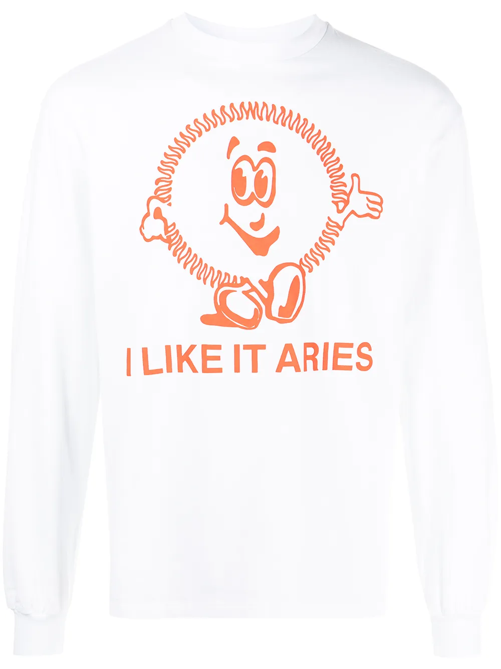 

Aries playera manga larga con logo - Blanco