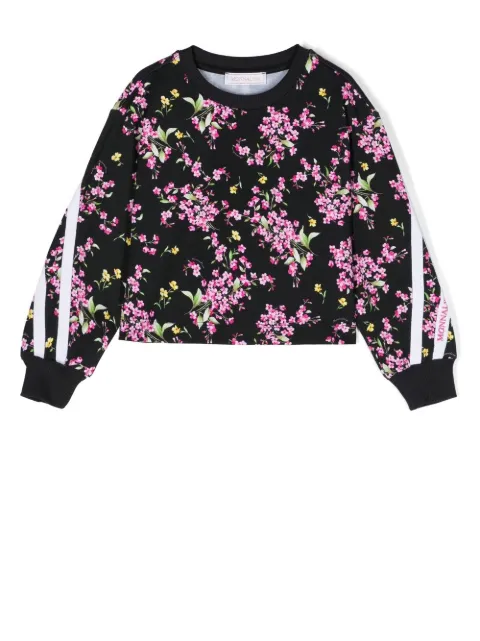 Monnalisa floral print cropped sweatshirt
