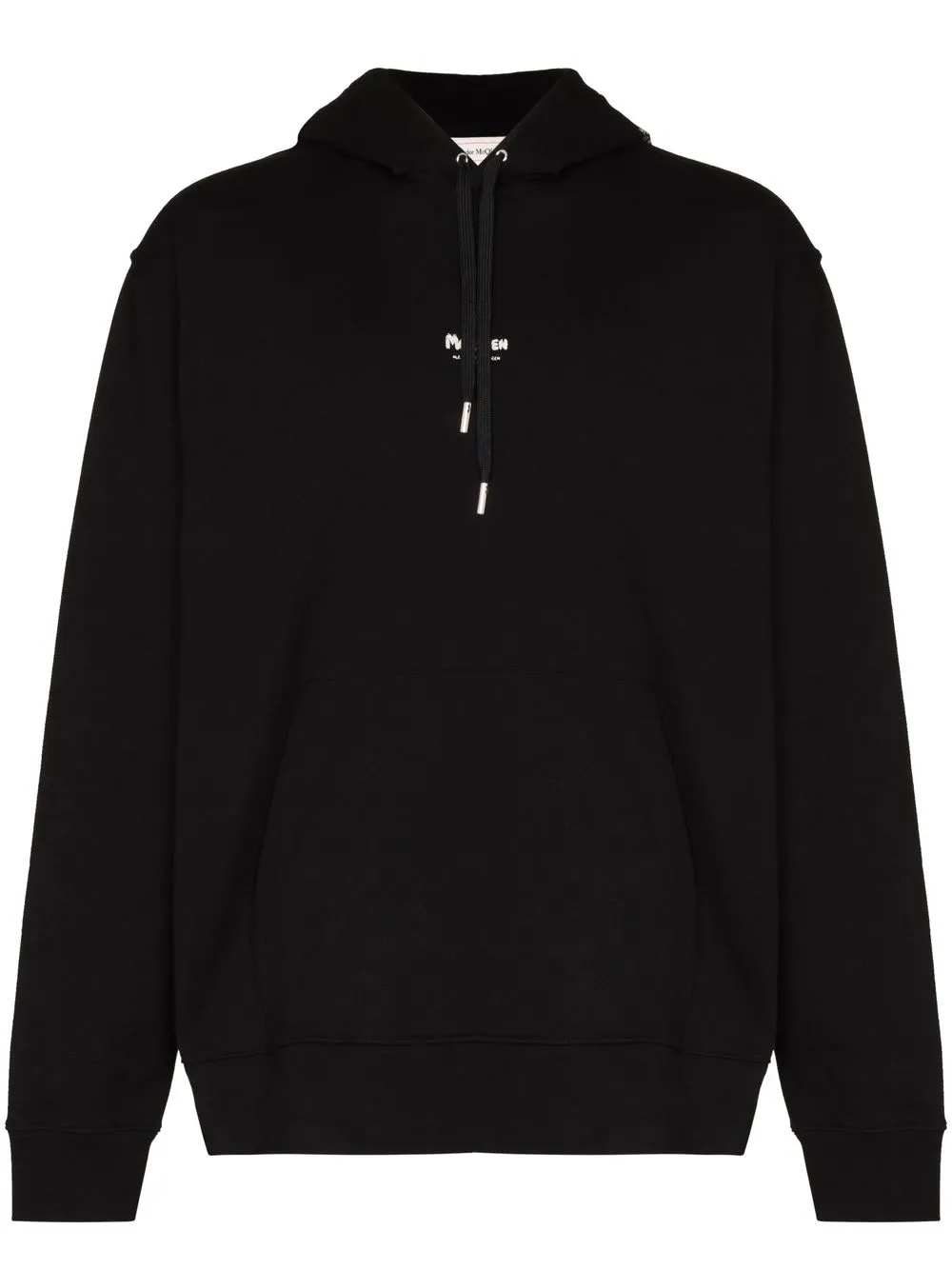 Alexander McQueen small Graffiti logo hoodie – Black