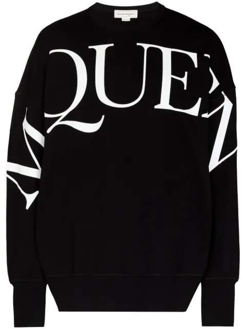 Alexander McQueen logo-print long-sleeve sweatshirt